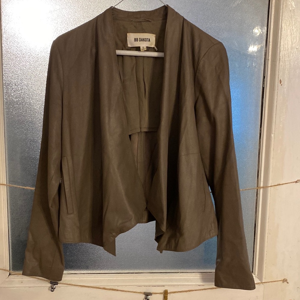 Thin leather jacket